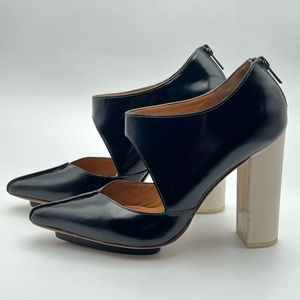 3.1 PHILLIP LIM Kadie Cut Out Bootie- patent leather strap pump, 7